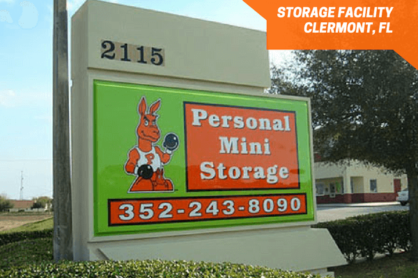 Personal Mini Storage Clermont 27 front signage