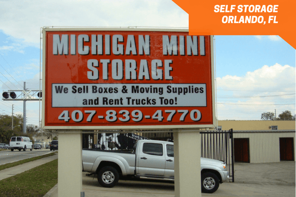Michigan Mini Storage located south of downtown Orlando FL