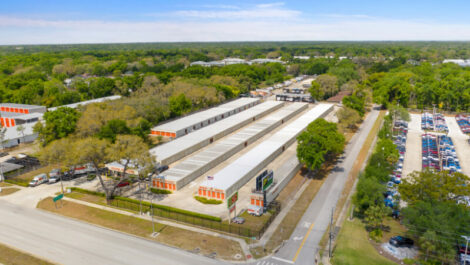 Aerial drone of storage facility in Apopka, FL