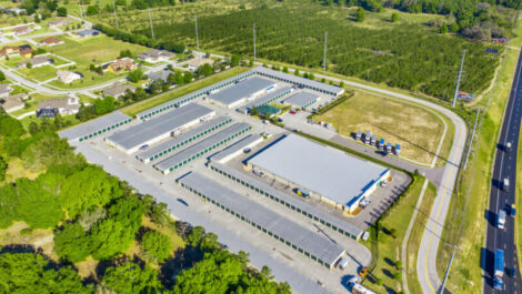 Aerial drone of Personal Mini Storage in Minneola, FL