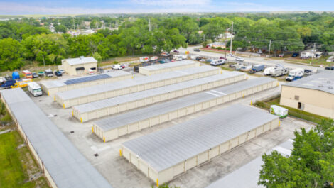 Aerial drone of storage facility in Kissimmee, FL