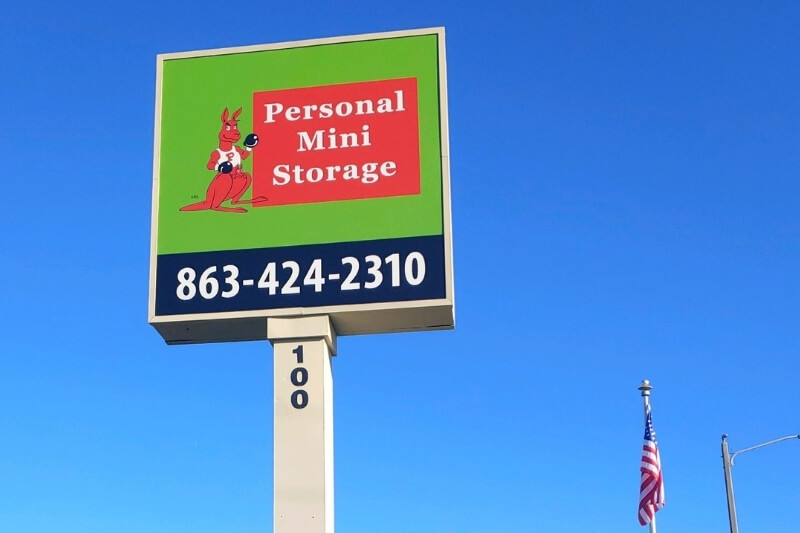 Personal Mini Storage Davenport Street Signage