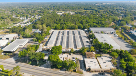 Aerial drone of storage facility in Orlando, FL