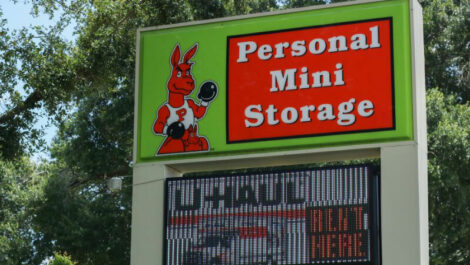 Personal Mini Storage street signage on Edgewater Dr, Orlando, FL
