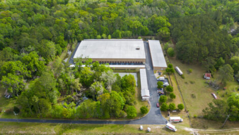 Aerial drone of storage facility in Gainesville, FL