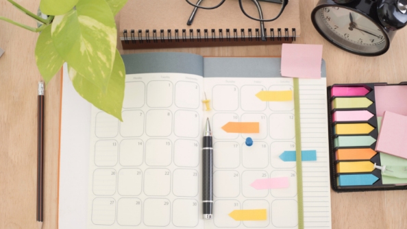 Staying organized with a family calendar