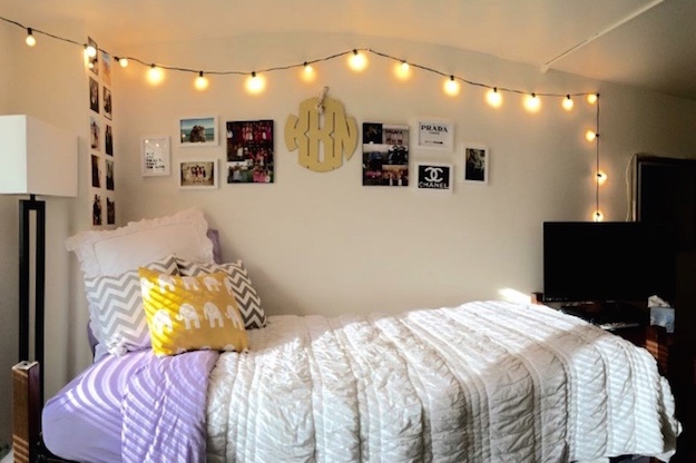 Dorm room store string lights