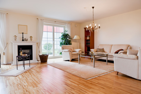 Modern house, living-room with the modern furniture