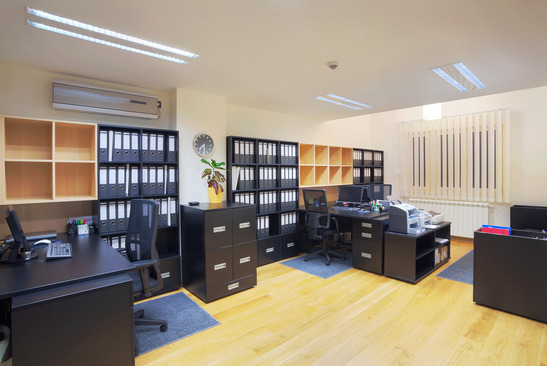 Interior of an office, modern design, simple furniture.