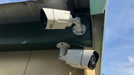 Security cameras at self-storage facility